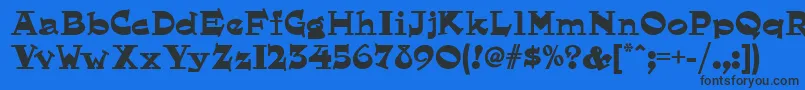 Hornswoggled ffy Font – Black Fonts on Blue Background