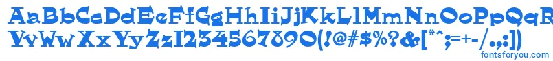 Hornswoggled ffy-fontti – siniset fontit valkoisella taustalla