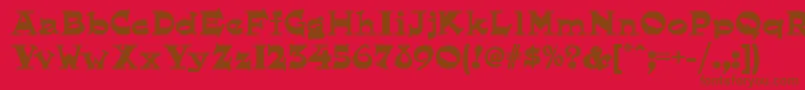 Hornswoggled ffy-Schriftart – Braune Schriften auf rotem Hintergrund