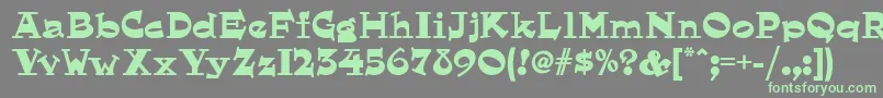 Hornswoggled ffy-Schriftart – Grüne Schriften auf grauem Hintergrund