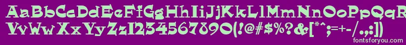 Шрифт Hornswoggled ffy – зелёные шрифты на фиолетовом фоне