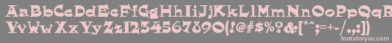 Hornswoggled ffy-Schriftart – Rosa Schriften auf grauem Hintergrund