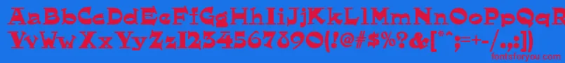 Hornswoggled ffy Font – Red Fonts on Blue Background