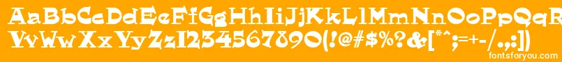 Hornswoggled ffy Font – White Fonts on Orange Background