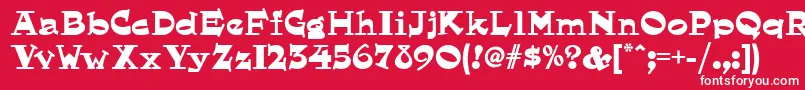 Hornswoggled ffy Font – White Fonts on Red Background
