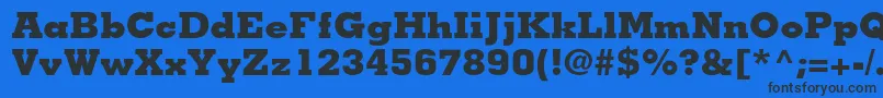 MemphisltstdExtrabold Font – Black Fonts on Blue Background
