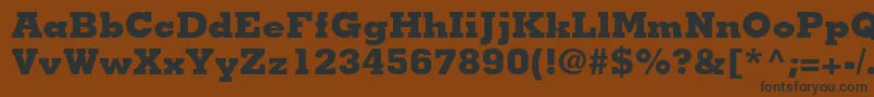 MemphisltstdExtrabold Font – Black Fonts on Brown Background