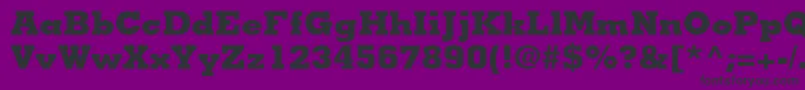 フォントMemphisltstdExtrabold – 紫の背景に黒い文字