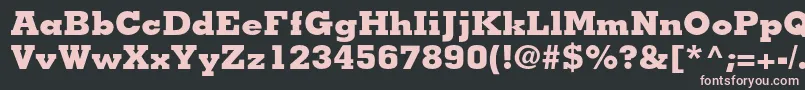MemphisltstdExtrabold Font – Pink Fonts on Black Background