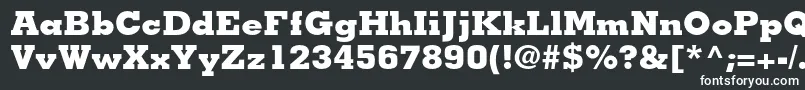 MemphisltstdExtrabold-fontti – valkoiset fontit mustalla taustalla