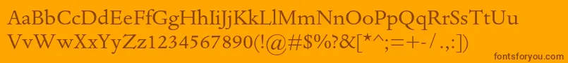 DantemtstdRegular Font – Brown Fonts on Orange Background
