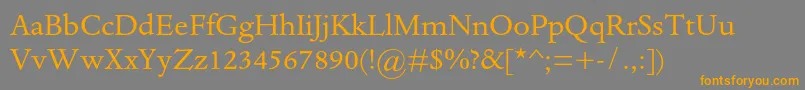 DantemtstdRegular Font – Orange Fonts on Gray Background