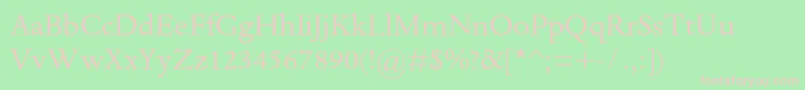 DantemtstdRegular Font – Pink Fonts on Green Background