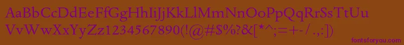 Подробнее о шрифте DantemtstdRegular Шрифт DantemtstdRegular – фиолетовые шрифты на коричневом фоне