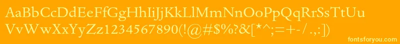Lisätietoja DantemtstdRegular-fontista DantemtstdRegular-fontti – keltaiset fontit oranssilla taustalla