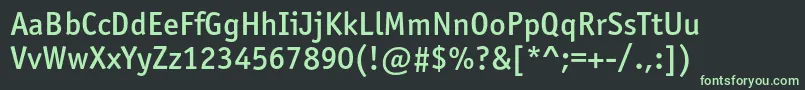 フォントOfficinasansmediumc – 黒い背景に緑の文字