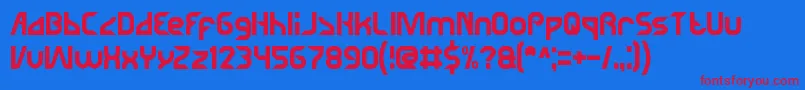 Superhero Font – Red Fonts on Blue Background
