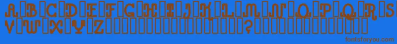 Caesar FFY Font – Brown Fonts on Blue Background