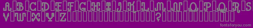 Caesar FFY-Schriftart – Graue Schriften auf violettem Hintergrund