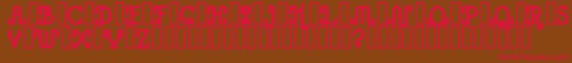 Caesar FFY Font – Red Fonts on Brown Background