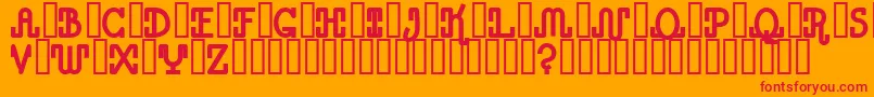 Caesar FFY Font – Red Fonts on Orange Background