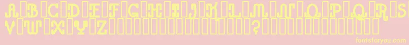 Caesar FFY Font – Yellow Fonts on Pink Background