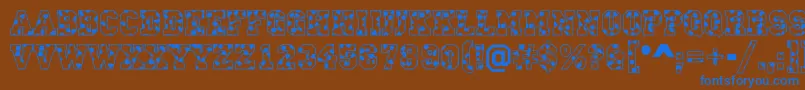 CampusS Font – Blue Fonts on Brown Background