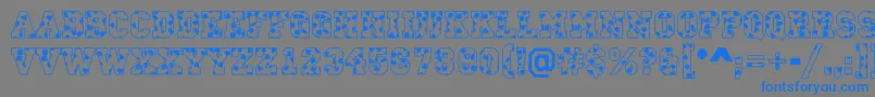 CampusS-Schriftart – Blaue Schriften auf grauem Hintergrund