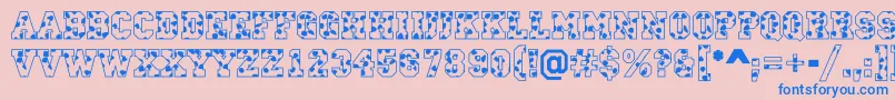 CampusS Font – Blue Fonts on Pink Background