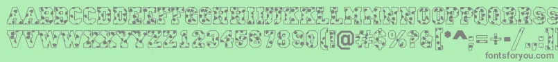 CampusS Font – Gray Fonts on Green Background