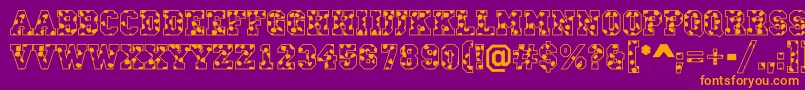 CampusS Font – Orange Fonts on Purple Background