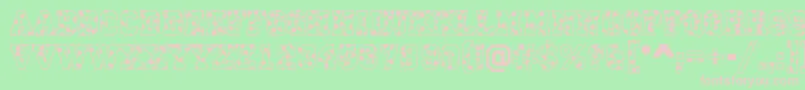 フォントCampusS – 緑の背景にピンクのフォント