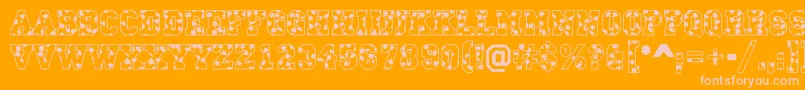 CampusS Font – Pink Fonts on Orange Background