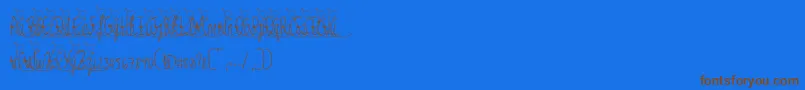 Jessyheart Font – Brown Fonts on Blue Background