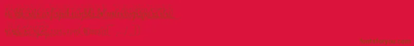 Jessyheart-Schriftart – Braune Schriften auf rotem Hintergrund