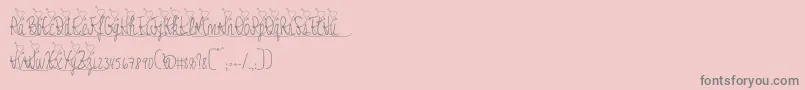 Jessyheart-Schriftart – Graue Schriften auf rosa Hintergrund