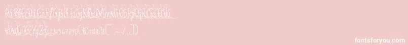 Jessyheart Font – White Fonts on Pink Background