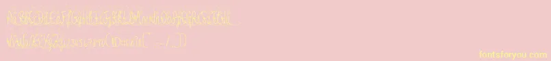 Jessyheart Font – Yellow Fonts on Pink Background