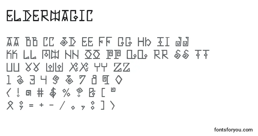 Шрифт Eldermagic – алфавит, цифры, специальные символы