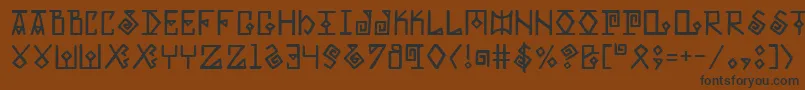 Eldermagic Font – Black Fonts on Brown Background