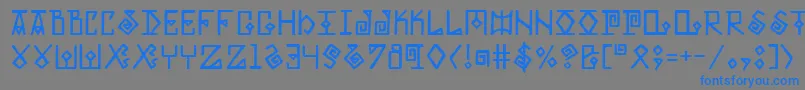 Eldermagic Font – Blue Fonts on Gray Background