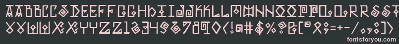 Eldermagic Font – Pink Fonts on Black Background