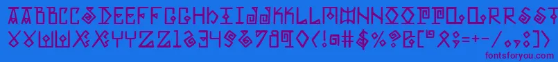 Eldermagic Font – Purple Fonts on Blue Background