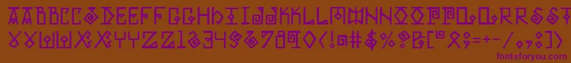 Eldermagic Font – Purple Fonts on Brown Background