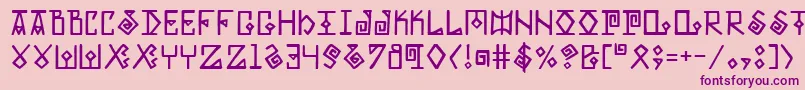 Eldermagic Font – Purple Fonts on Pink Background