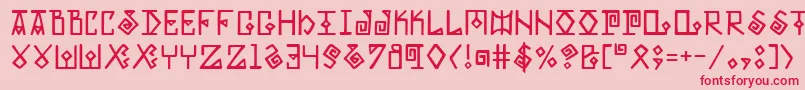 Eldermagic Font – Red Fonts on Pink Background