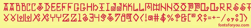 Eldermagic Font – Red Fonts on Yellow Background