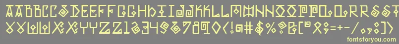 Eldermagic Font – Yellow Fonts on Gray Background