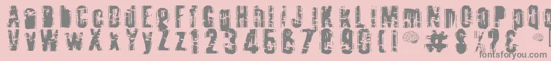 ToothAche Font – Gray Fonts on Pink Background