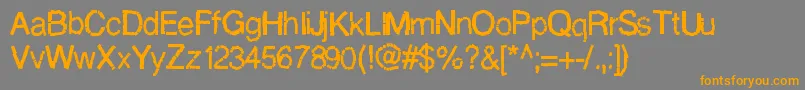 Decompositionphase1 Font – Orange Fonts on Gray Background